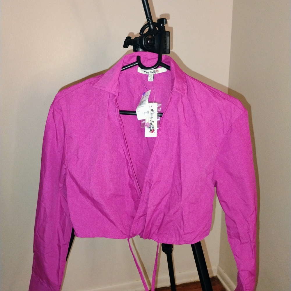 Pink Wrap Blouse - Picture 2 of 3